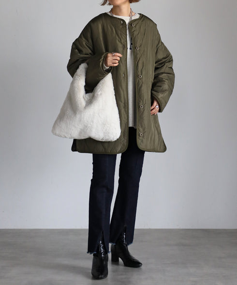 トライアングルファーハンドバッグ ワンハンドルトート 12-1069